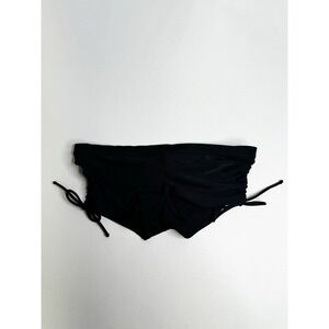 Isabel Maternity Black Ruched Strapless Bikini Swim Bottoms Women's M Side Tie